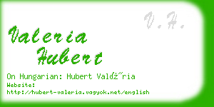 valeria hubert business card